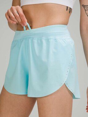 Lululemon Find Your Pace High-Rise Lined Short 3", 14, Icing Blue